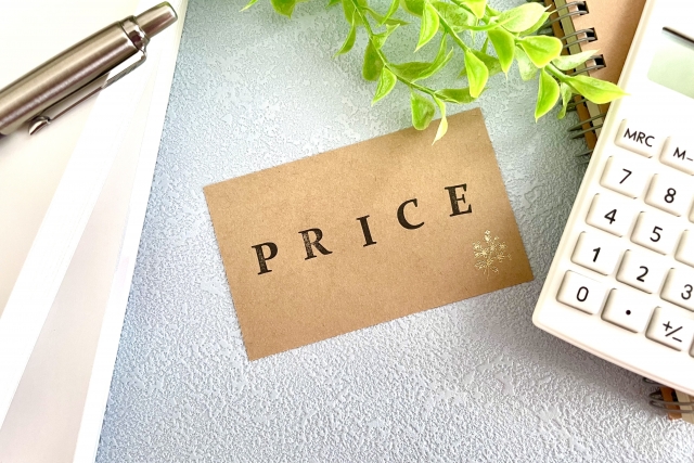 PRICEと書かれた紙