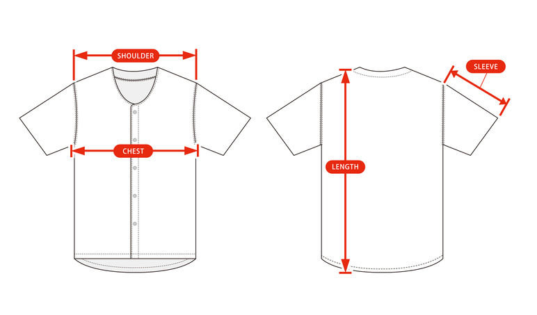 Clothing size chart 