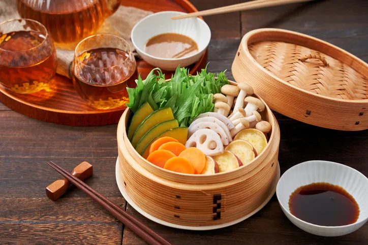 野菜を蒸したせいろ