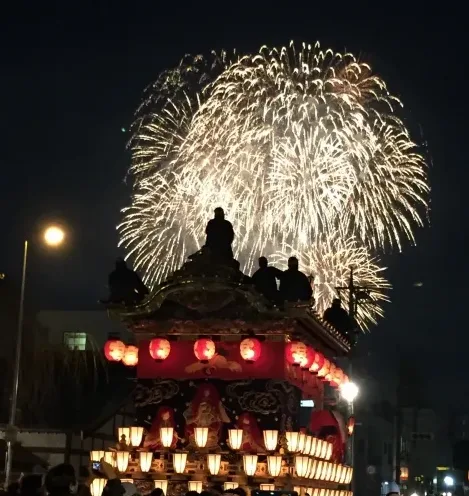 秩父夜祭の花火