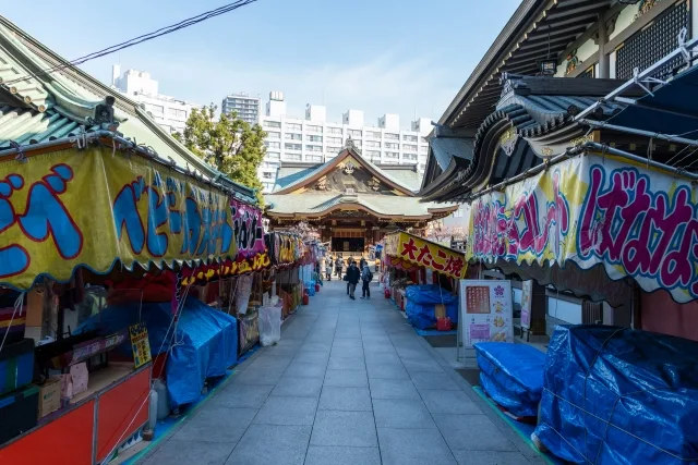 湯島天神と屋台