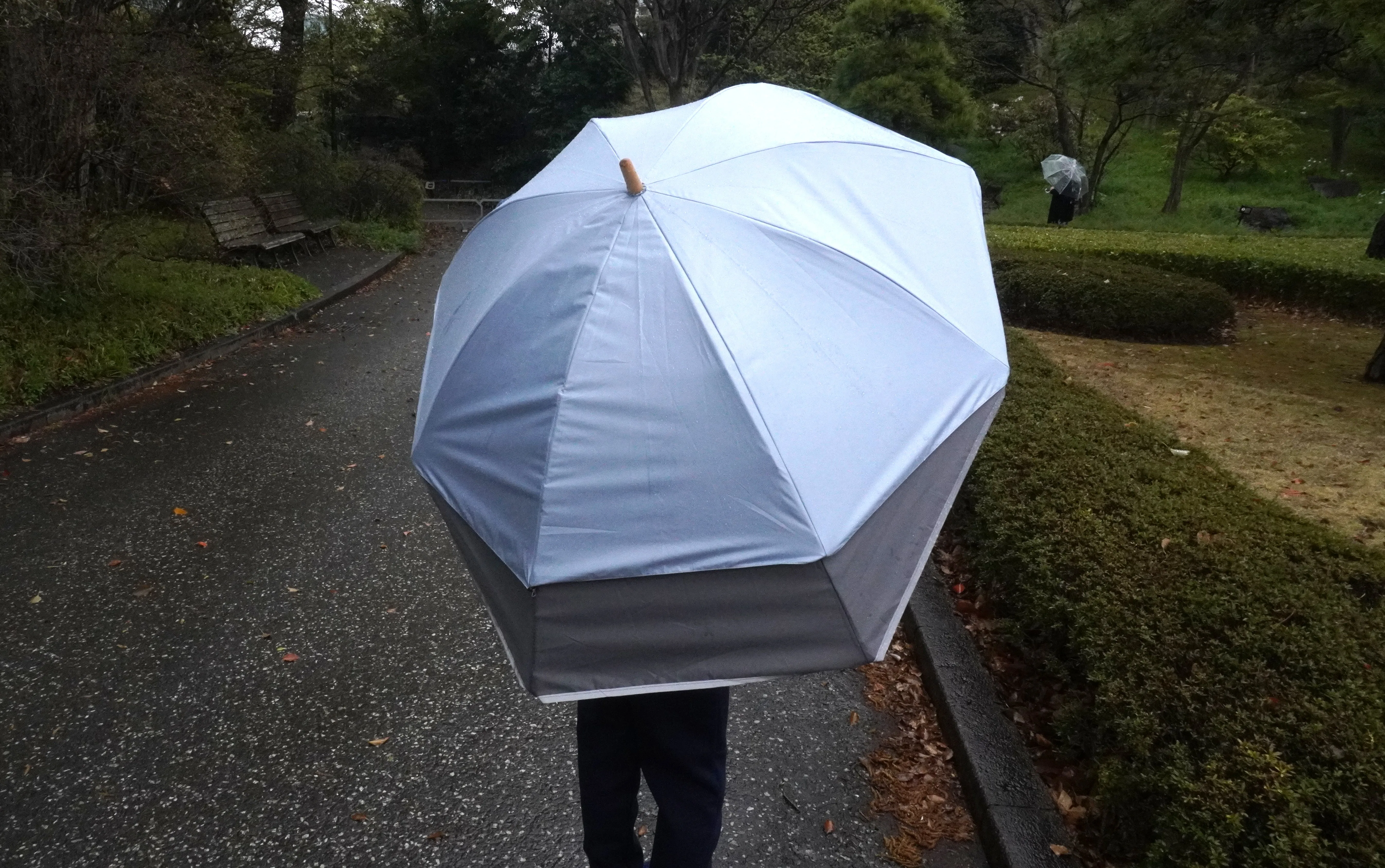 背中が延びる傘