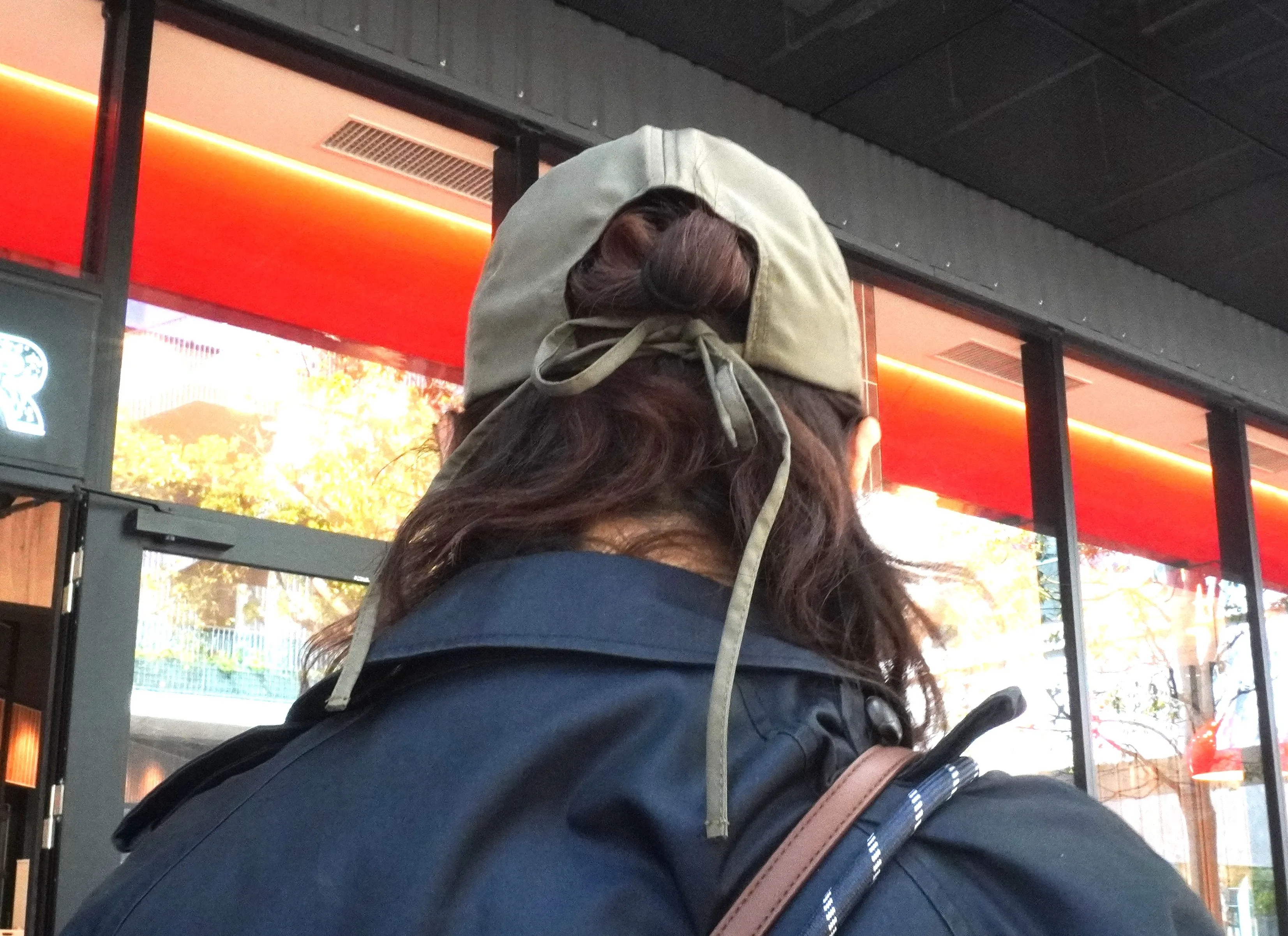 カーキリボンキャップ